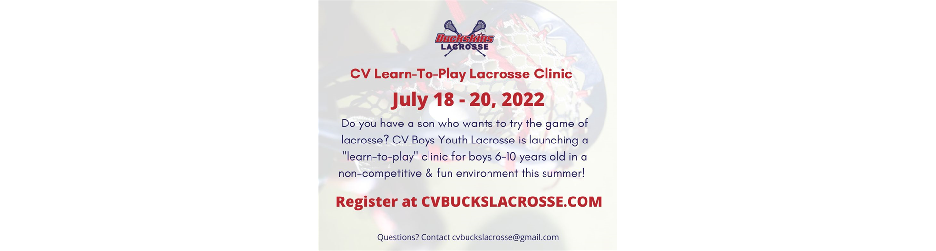 CV Learn To Play Lacrosse Clinic